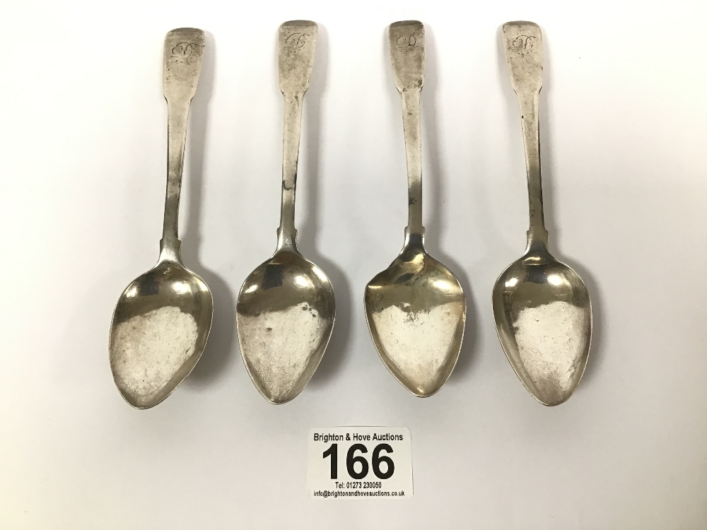 A SET OF FOUR GEORGE III SILVER DESSERT SPOONS, HALLMARKED NEWCASTLE BY JOHN ROBERTSON II AND JOHN - Image 2 of 2