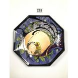 A MOORCROFT BLACK RYDEN PLATE