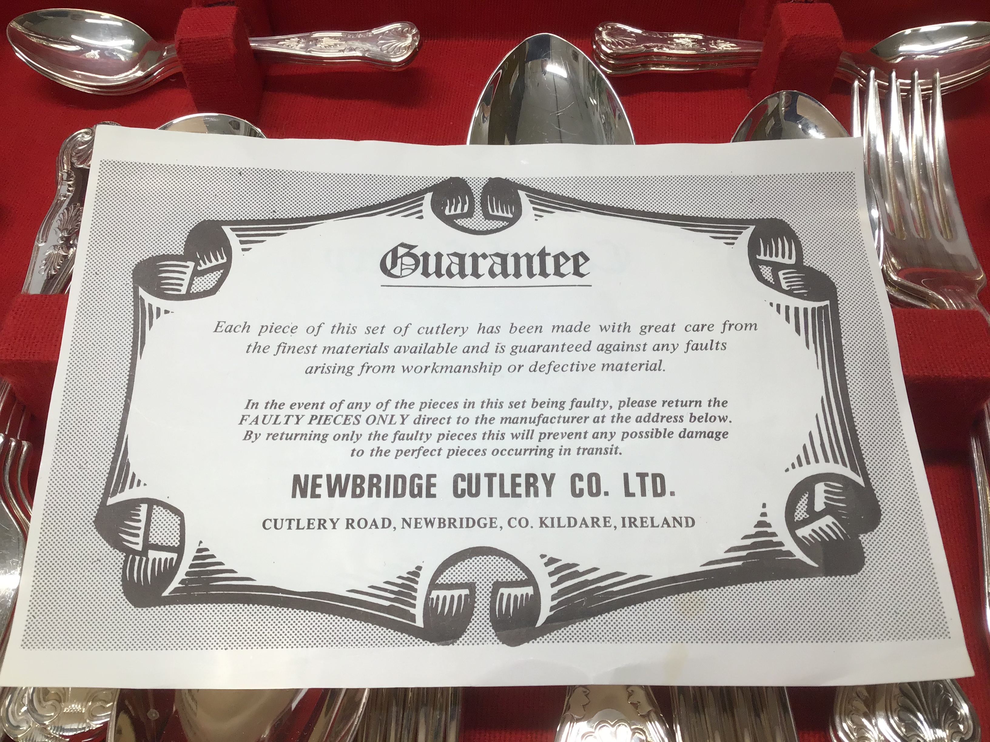 A BOXED CANTEEN OF CUTLERY BY NEWBRIDGE CUTLERY CO LTD OF IRELAND - Image 2 of 2