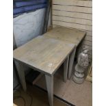 TWO PINE TABLES 65 X 65 X70