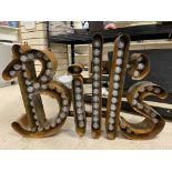 A LIGHT UP BILLS METAL SIGN 120 X 79 CMS