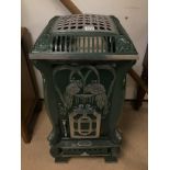 A ART NOUVEAU STYLE LA FONTAINE ALUMINIUM FREE STANDING PORTABLE GAS HEATER