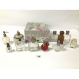 A COLLECTION OF VINTAGE PERFUME BOTTLES AND ATOMISERS