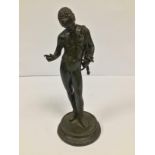 A BRONZE FIGURE OF A CLASSICAL MALE IN THE NUDE, 26CM HIGH