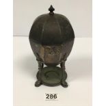 AN EARLY SHEFFIELD SILVER PLATE EGG CODDLER/HEATER FOR FOUR EGGS, BY HARRISON BROTHERS AND HOWSON,