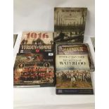 A BOX OF MILITARY & HISTORY CASED MUTLI MEDIA BOOKS