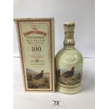 FAMOUS GROUSE WHISKY 100 YEARS CELEBRATION HIGHLAND DECANTER BOXED AND SEALED