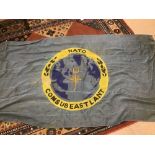 A NATO NAVEL BASE LARGE MATERIAL FLAG