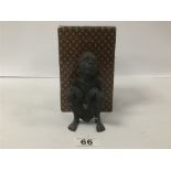 A LOUIS VUITTON BEEJOIR CHILD BLACK & GOLD RESIN FIGURE C.2008, NO 184/500 BOXED WITH CERTIFICATE OF