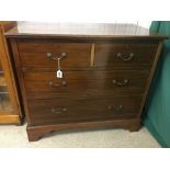 A GEORGIAN 2 OVER 2 CHEST OF DRAWERS