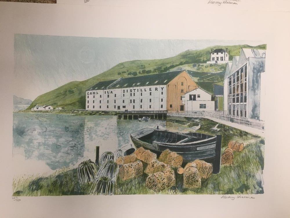 ALBANY WISEMAN (1930 - ) A PORTFOLIO OF SIX LIMITED EDITION PRINTS OF WHISKY DISTILLING INTEREST ALL - Image 2 of 6