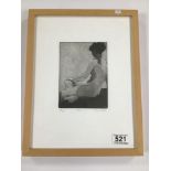 ERIC WARD (1945 -) A FRAMED AND GLAZED LIMITED EDITION SIGNED ETCHING ENTITLED 'LOIS' 23/150,