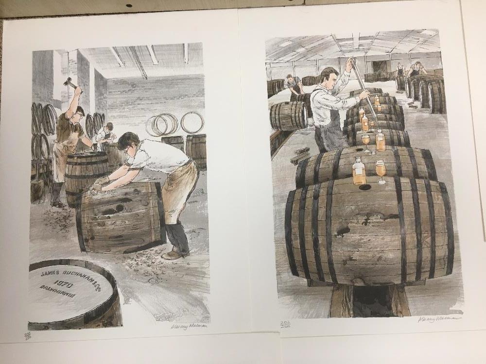 ALBANY WISEMAN (1930 - ) A PORTFOLIO OF SIX LIMITED EDITION PRINTS OF WHISKY DISTILLING INTEREST ALL - Image 6 of 6