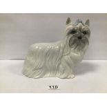 AN ITALIAN CERAMIC FIGURE OF A SHIH TZU, MARKED TO BASE ITALY A.759/B, CSM, 21CM HIGH (AF)