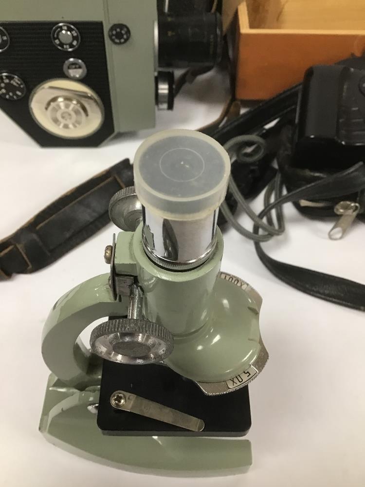 A QUARTZ 5 VINTAGE FILM RECORDER IN ORIGINAL CASE, A SMALL MICROSCOPE AND AN INSTANT CAMERA - Image 9 of 9