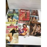 A GROUP OF ADULT NUDE MAGAZINES, INCLUDING MEN ONLY, MAYFAIR, PENTHOUSE AND MORE