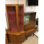 TWO RETRO UNTIS, A DISPLAY/COCKTAIL CABINET AND A DISPLAY CABINET TURNIDGE OF LONDON