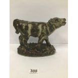 A ROYAL COPENHAGEN FIGURE OF A CALF BY KNUD KYHN, NUMBERED TO BASE 21736, 19CM HIGH