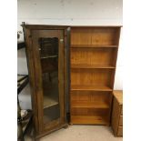 TWO PINE UNITS, BOOKCASE AND DISPLAY UNIT