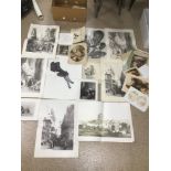 A QUANTITY OF ASSORTED PRINTS AND ETCHINGS
