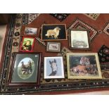 A COLLECTION OF VINTAGE PICTURES AND PRINTS OF ANIMALS, INCLUDING TIGERS, SHEEP AND MORE, ALL FRAMED