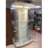 A BEUACAMP DESIGN LOCKABLE DISPLAY CABINET 198 X 102 X 47 CMS