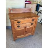 A AMERICAN TWO DRAWER CUPBOARD 80 X 45 X 94CMS