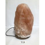 A HIMALAYAN SALT TABLE LAMP