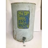 A LARGE ESSO BLUE VALOR PARAFFIN DRUM, 42CM HIGH