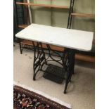 A NEW IDEALIRON FRAME SEWING BASE WITH MARBLE TOP