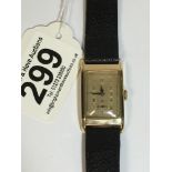 A 1930'S 9CT GOLD CASED CYMA WRISTWATCH, SWISS MADE 15 JEWEL MANUAL WIND MOVEMENT, REF 364, THE CASE