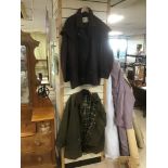 TWO LARGE BARBOUR WAX JACKETS/GAMEFAIR/BACKHOUSE