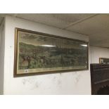 A FRAMED AND GLAZED ENGRAVING OF ANCIENT BERLIN, 115CM BY 46CM