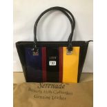 A LADIES SERENADE BEVERLY HILLS COLLECTION HANDBAG, GENUINE LEATHER, IN ORIGINAL PROTECTIVE BAG,