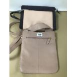 TWO LEATHER SHOULDER BAGS BY RADLEY, LARGEST 28CM WIDE