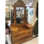 A AMERICAN PINE FOUR DRAWER DRESSING TABLE