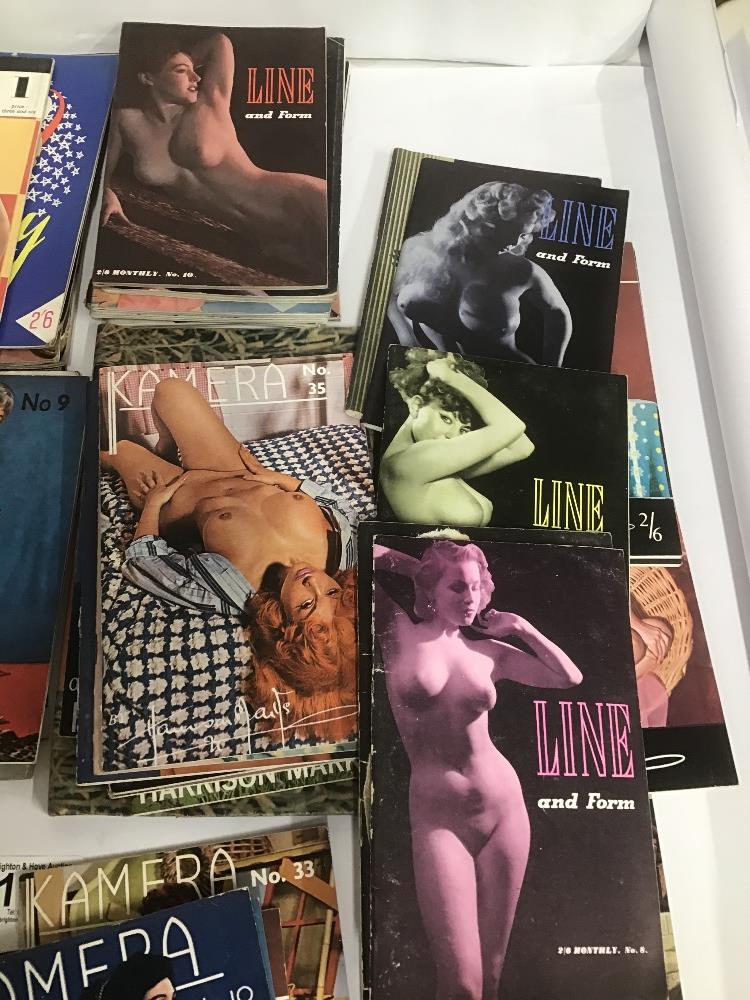 A COLLECTION OF VINTAGE ADULT NUDE MAGAZINES, INCLUDING KAMERA, LINE AND FORM, QT, FIGURE AND - Image 4 of 4