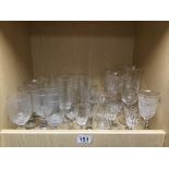 A COLLECTION OF DRINKING WINE GLASSES INCLUDING GEORGIAN AND VICTORIAN, 31 IN TOTAL