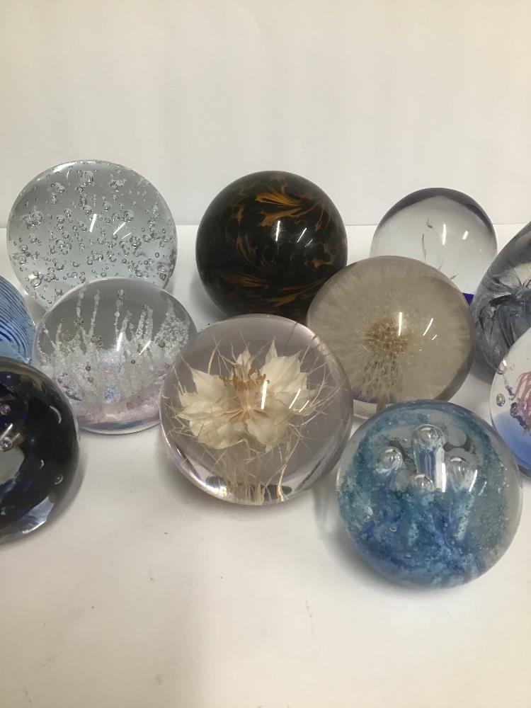 ELEVEN ASSORTED GLASS PAPERWEIGHTS, INCLUDING CAITHNESS 'ACROBAT', LIMITED EDITION SELKIRK GLASS ' - Image 3 of 6