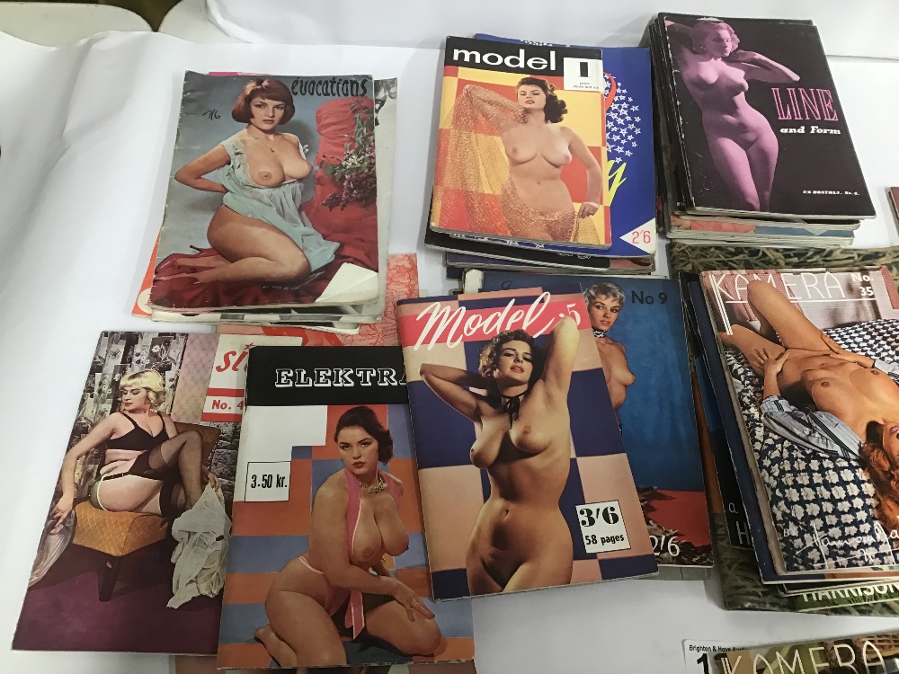 A COLLECTION OF VINTAGE ADULT NUDE MAGAZINES, INCLUDING KAMERA, LINE AND FORM, QT, FIGURE AND - Image 3 of 4