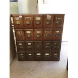 TWO VINTAGE SETS OF TEN DOCTORS FILING DRAWERS