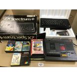 A SINCLAIR ZX SPECTRUM + PERSONAL COMPUTER, IN ORIGINAL BOX, TOEGTHER WITH A QUANTITY OF RELATED