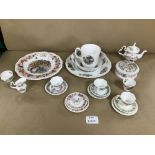 A COLLECTION OF ROYAL DOULTON BRAMBLY HEDGE WITH THREE PIECES OF GAINSBOROUGH CHINA
