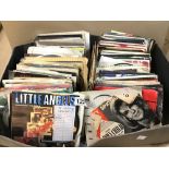 A QUANTITY OF VINYL SINGLES ALBUMS RECORDS ETC