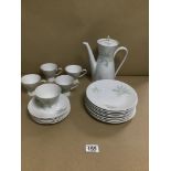 A VINTAGE NINETEEN PIECE ROSENTHAL COFFEE SET DESIGNED BY RAYMOND LOEWY