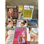 NINE VINTAGE ADULT MENS MAGAZINES, INCLUDING MAYFAIR, D-CUP ETC