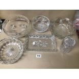 A COLLECTION OF CRYSTAL GLASS BOWLS