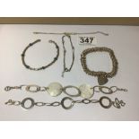 A MIXED LOT OF SILVER BRACELETS, INCLUDING EXPANDING BRACELET ETC, 40G