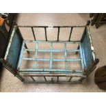 A VINTAGE CHILD'S METAL COT, 61.5CM LONG