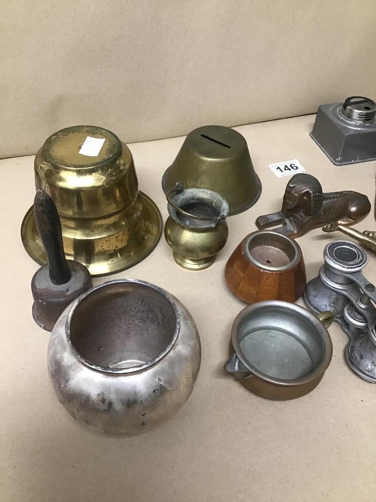 MIXED METAL WARE ITEMS INCLUDING A PEWTER WEST GERMAN REIN ZINN TABLE LIGHTER - Image 2 of 8